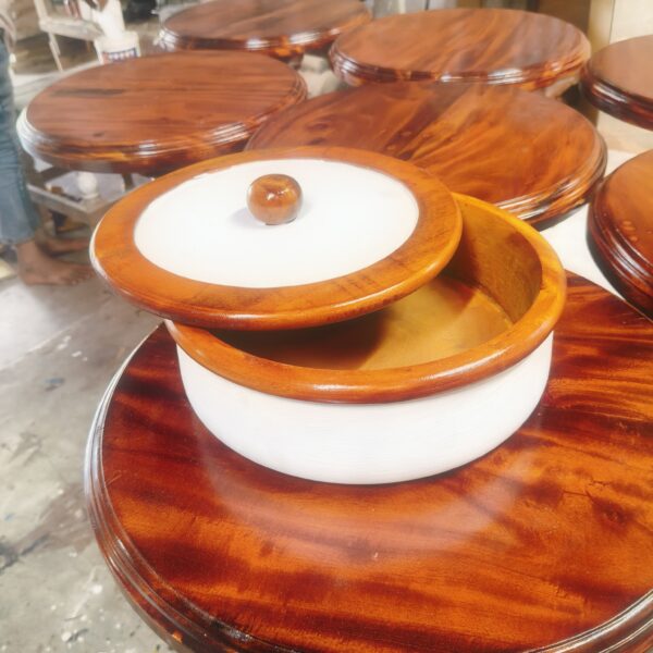Wooden Roti Serving Pot